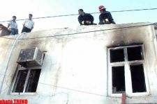 Bakının mərkəzində güclü yanğın baş verib, ölənlər var (fotosessiya)
