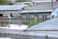 Bakıda kanalizasiya sisteminin növbəti dəfə sıradan çıxması nəticəsində evlər su altında qalıb (fotosessiya)