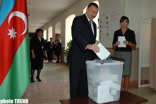 Azərbaycan prezidenti səsvermədə iştirak edib