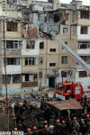 Bakıda yaşayış binasında baş verən partlayış zamanı üç nəfər həlak olub, altı nəfər yaralanıb - fotosessiya