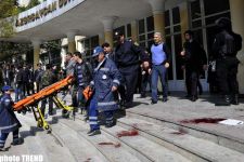 Azərbaycanın ali təhsil müəssisəsinə silahlı basqın olub - Fotosessiya