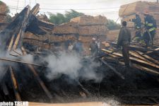 Bakıda taxta tikinti materillar bazarında baş vermiş yanğın söndürülüb (ƏLAVƏ OLUNUB) (fotosessiya)