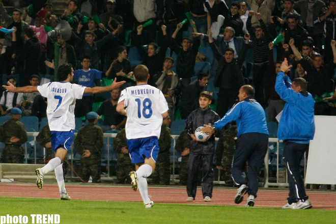 Azərbaycan - Rusiya futbol matçı heç-heçə 1:1 hesabı ilə başa çatıb (FOTOSESSİYA)