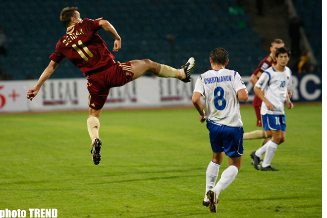 Azərbaycan - Rusiya futbol matçı heç-heçə 1:1 hesabı ilə başa çatıb (FOTOSESSİYA)