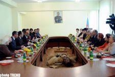Azərbaycanın Dövlət Sosial Müdafiə Fondunda pensiyaçı gimnast xanımlar mükafatlandırılıb (FOTO)