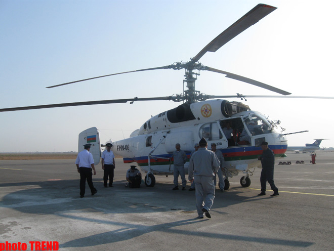 Azərbaycan Fövqəladə Hallar Nazirliyinin iki helikopteri yanğınların söndürülməsində iştirak etmək üçün Rusiyaya uçub (FOTO)