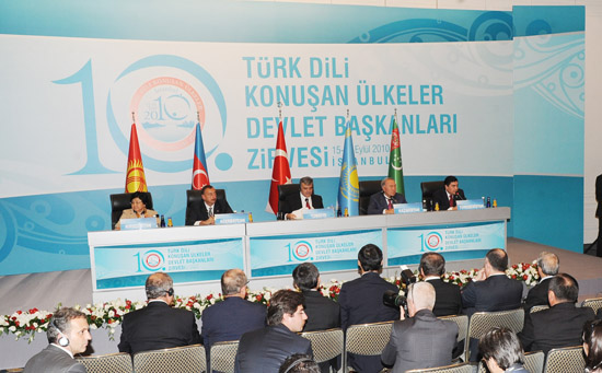 Türkdilli ölkələrin dövlət başçıları birgə mətbuat konfransı keçiriblər (FOTO)