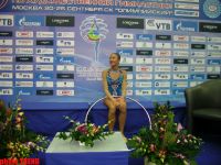 Azərbaycan gimnastları Moskvada keçirilən bədii gimnastika üzrə dünya çempionatında çıxış ediblər (FOTO)