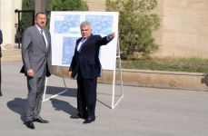 Azərbaycan Prezidenti İlham Əliyev Bakıda avtomobil yollarının genişləndirilməsi və tikintisi ilə tanış olub (FOTO)