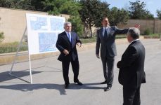 Azərbaycan Prezidenti İlham Əliyev Bakıda avtomobil yollarının genişləndirilməsi və tikintisi ilə tanış olub (FOTO)