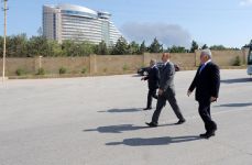 Azərbaycan Prezidenti İlham Əliyev Bakıda avtomobil yollarının genişləndirilməsi və tikintisi ilə tanış olub (FOTO)