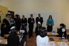 Azərbaycan Prezidenti Bakı şəhərinin Xətai rayonunda yəhudi uşaqlar üçün "Xabad-Or-Avner" təhsil mərkəzinin açılışında iştirak etmişdir (FOTO)