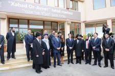 Azərbaycan Prezidenti Bakı şəhərinin Xətai rayonunda yəhudi uşaqlar üçün "Xabad-Or-Avner" təhsil mərkəzinin açılışında iştirak etmişdir (FOTO)