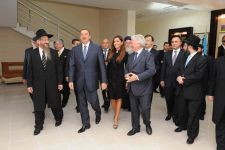 Azərbaycan Prezidenti Bakı şəhərinin Xətai rayonunda yəhudi uşaqlar üçün "Xabad-Or-Avner" təhsil mərkəzinin açılışında iştirak etmişdir (FOTO)