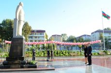 Azərbaycan Prezidentinin Mingəçevir şəhərinə səfəri başlayıb (FOTO)