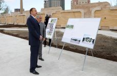 Azərbaycan Prezidenti Bakı ticarət limanında aparılacaq köçürmə və yenidənqurma işləri ilə tanış olub (FOTO)