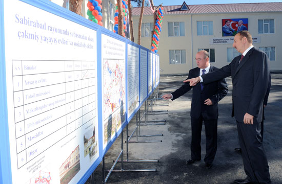 Azərbaycan Prezidenti Sabirabadda orta məktəbin açılışında iştirak edib (YENİLƏNİB) (FOTO)