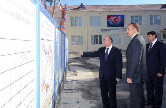Azərbaycan Prezidenti Sabirabadda orta məktəbin açılışında iştirak edib (YENİLƏNİB) (FOTO)