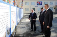 Azərbaycan Prezidenti Sabirabadda orta məktəbin açılışında iştirak edib (YENİLƏNİB) (FOTO)