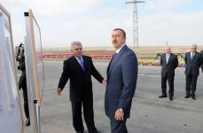 Azərbaycan Prezidenti Bakı-Rusiya dövlət sərhədi avtomobil yolunun 28-45-ci kilometrləri arasındakı hissəsinin yenidənqurmadan sonra açılışında iştirak edib (ƏLAVƏ OLUNUB)(FOTO)