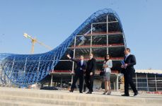 Azərbaycan Prezidenti İlham Əliyev Heydər Əliyev Mərkəzində aparılan inşaat işlərinin gedişi ilə tanış olub (FOTO)