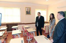 Azərbaycan Prezidenti İlham Əliyev Heydər Əliyev Fondunun təşəbbüsü və dəstəyi ilə inşa olunmuş məktəb kompleksinin açılışında iştirak edib (FOTO)