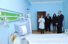 İlham Əliyev Quzanlı qəsəbəsində Ağdam rayon mərkəzi xəstəxanasının yeni binasının açılışında iştirak edib (FOTO)