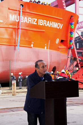 "Palmali" şirkətinin "Mübariz İbrahimov" tankeri İstanbulda suya buraxılıb (FOTO)