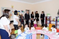 Azərbaycanın birinci xanımı, Heydər Əliyev Fondunun prezidenti Mehriban Əliyeva Abşeron rayonunun Masazır qəsəbəsində yeni məktəblə tanış olub, uşaq bağçasının açılışında iştirak edib (FOTO)