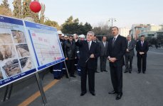 Prezident İlham Əliyev paytaxtda yeni inşa olunan bir sıra yol-nəqliyyat kompleksi obyektlərinin açılışında iştirak etmişdir (FOTO)