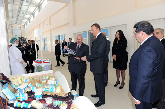 Azərbaycan Prezidenti süd emalı zavodunun açılışında iştirak edib (FOTO)