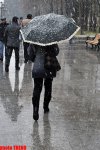 Sabah Azərbaycanın əksər rayonlarında sulu qar və qar yağması davam edəcək (FOTO)