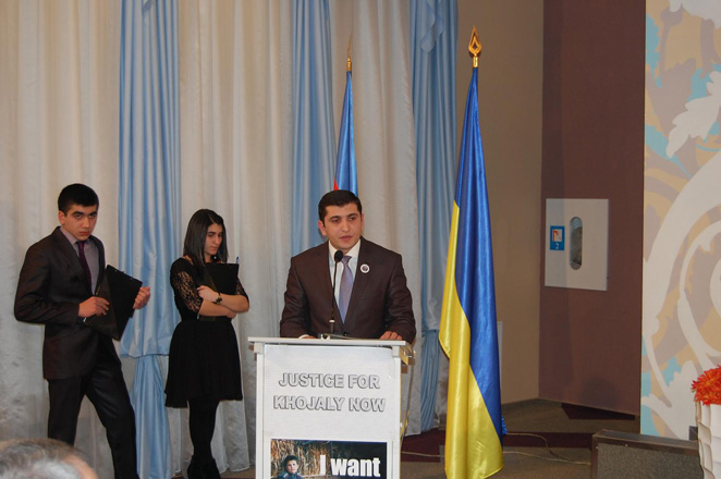Ukraynanın Donetsk şəhərində Xocalı soyqırımına dair keçirilən tədbirdə Trend BİA-nın "Sözün bitdiyi zaman" sənədli filmi nümayiş etdirilib (FOTO,VİDEO)