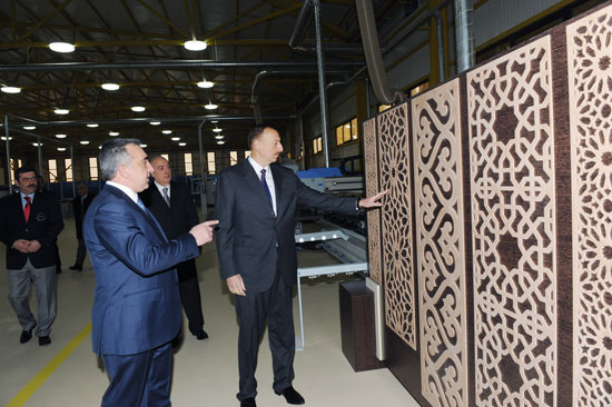 Azərbaycan Prezidenti AZMDF zavodunun və mebel fabrikinin açılışında iştirak edib (FOTO)