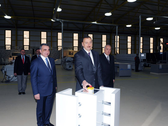 Azərbaycan Prezidenti AZMDF zavodunun və mebel fabrikinin açılışında iştirak edib (FOTO)
