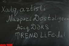 Müəllimə Nazpəri Dostəliyevadan ustad dərsi (FOTO)