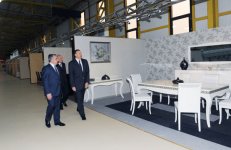 Azərbaycan Prezidenti AZMDF zavodunun və mebel fabrikinin açılışında iştirak edib (FOTO)
