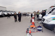 Azərbaycan Prezidenti Mülki Müdafiə Qoşunlarına döyüş bayrağının təqdim olunması mərasimində iştirak edib (FOTO)