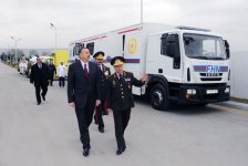 Azərbaycan Prezidenti Mülki Müdafiə Qoşunlarına döyüş bayrağının təqdim olunması mərasimində iştirak edib (FOTO)