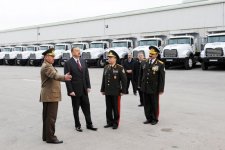 Azərbaycan Prezidenti Mülki Müdafiə Qoşunlarına döyüş bayrağının təqdim olunması mərasimində iştirak edib (FOTO)