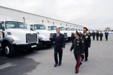 Azərbaycan Prezidenti Mülki Müdafiə Qoşunlarına döyüş bayrağının təqdim olunması mərasimində iştirak edib (FOTO)