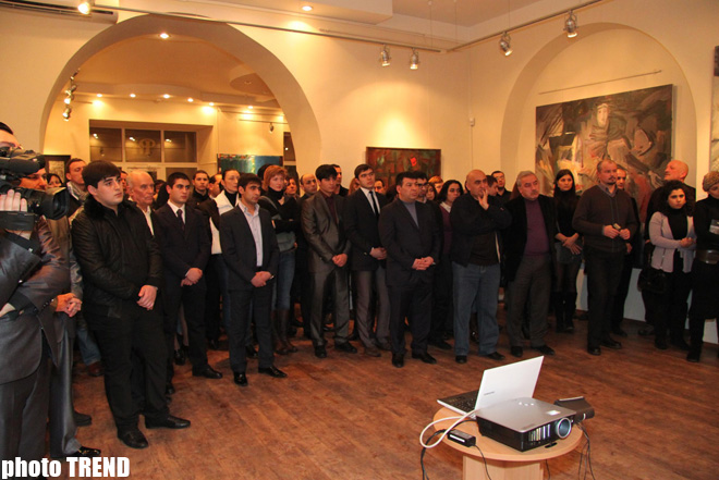 Trend BİA-nın "Sözün bitdiyi zaman" filmi Kiyevdə "Xocalı fəryadı" sərgisinin iştirakçılarına nümayiş olunub (FOTO, VİDEO)