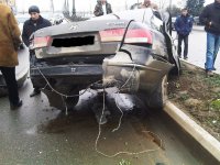 Azərbaycan paytaxtında ağır yol qəzası baş verib (FOTO)