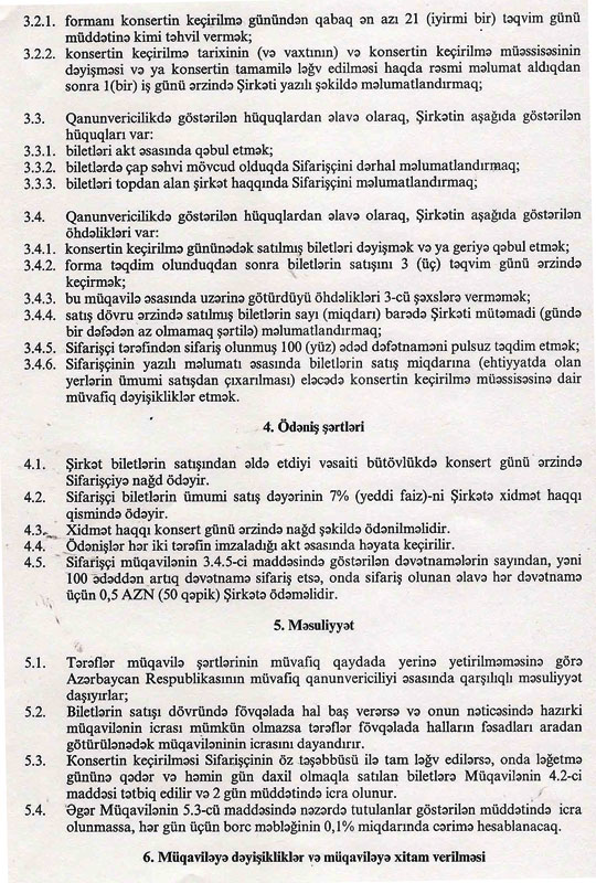 "Your style" şirkəti: "Biz İqor Krutoyun yaradıcılıq gecəsinin təşkilatçısı deyilik və bizdə bilet alverinə qarşı mübarizənin qanuni mexanizmləri yoxdur" (FOTO)