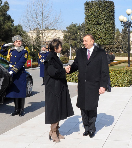 Azərbaycan rəsmi səfərdə olan İsveçrə Konfederasiyasının Prezidentinin rəsmi qarşılanma mərasimi olub (FOTO)