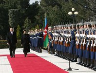 Azərbaycan rəsmi səfərdə olan İsveçrə Konfederasiyasının Prezidentinin rəsmi qarşılanma mərasimi olub (FOTO)