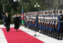 Azərbaycan rəsmi səfərdə olan İsveçrə Konfederasiyasının Prezidentinin rəsmi qarşılanma mərasimi olub (FOTO)