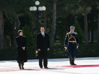 Azərbaycan rəsmi səfərdə olan İsveçrə Konfederasiyasının Prezidentinin rəsmi qarşılanma mərasimi olub (FOTO)