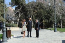 Azərbaycan Prezidenti İlham Əliyev və xanımı Mehriban Əliyeva Bakıda Zabitlər parkının açılış mərasimində iştirak ediblər (FOTO)