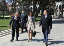 Azərbaycan Prezidenti İlham Əliyev və xanımı Mehriban Əliyeva Bakıda Zabitlər parkının açılış mərasimində iştirak ediblər (FOTO)